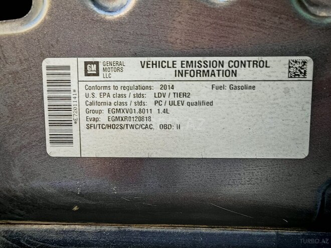 Chevrolet Cruze 2014, 329,000 km - 1.4 l - Tovuz