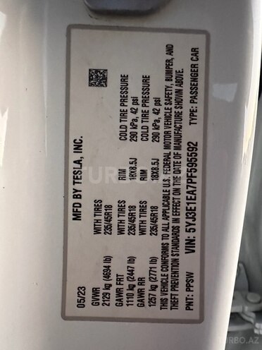 Tesla Model 3 2023, 35,406 km - 0.0 l - Bakı