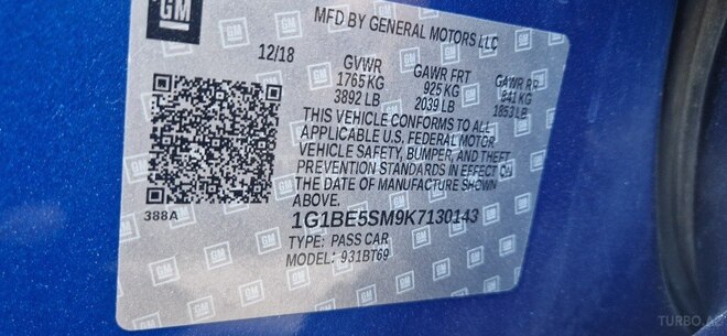Chevrolet Cruze 2018, 81,329 km - 1.4 л - Bakı