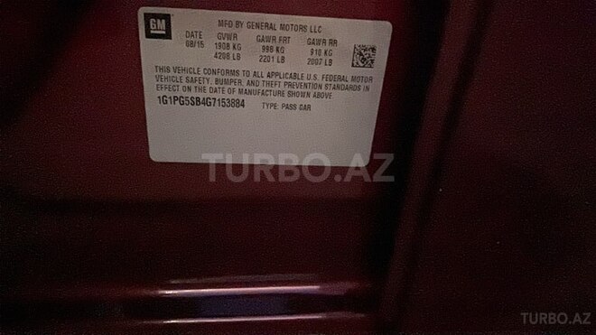 Chevrolet Cruze 2015, 120,850 km - 1.4 l - Gəncə