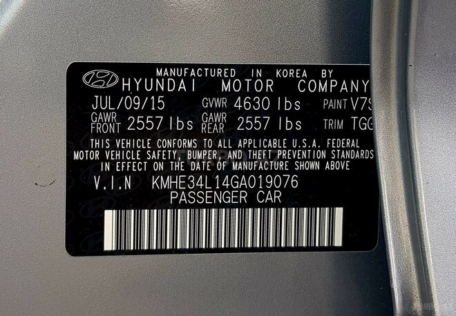 Hyundai Sonata 2015, 108,525 km - 2.0 l - Bakı