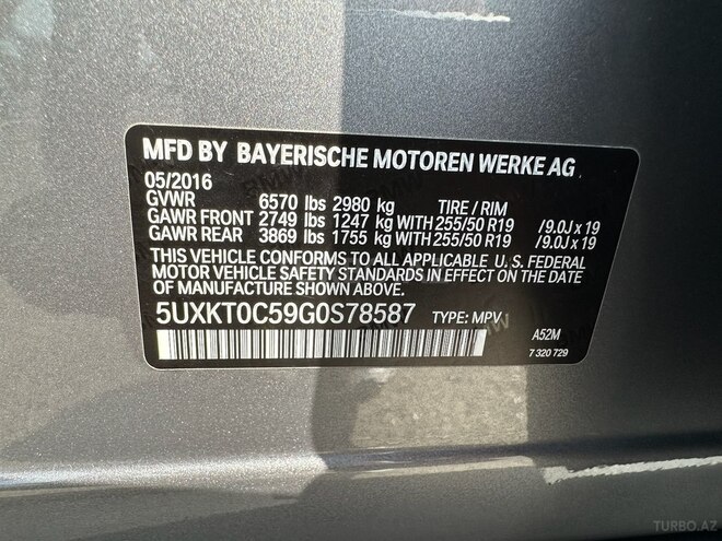 BMW X5 2016, 105,000 km - 2.0 l - Bakı