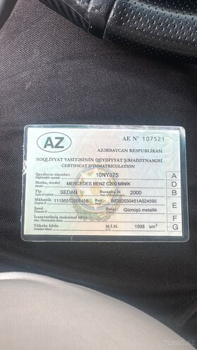 Mercedes C 200 2000, 344,659 km - 2.0 l - Bakı