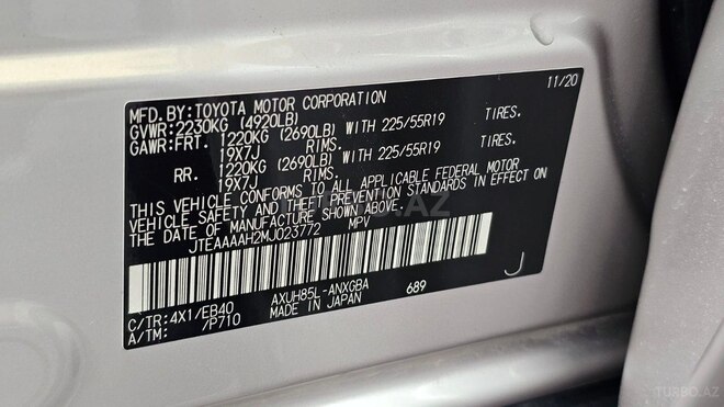 Toyota Venza 2020, 103,000 km - 2.5 l - Bakı