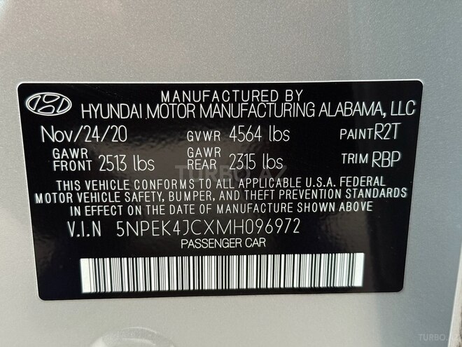 Hyundai Sonata 2021, 99,000 km - 2.5 л - Gəncə
