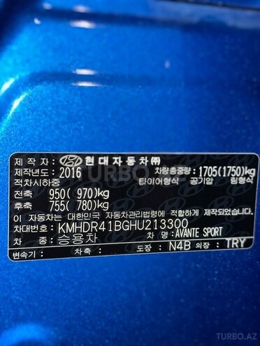Hyundai Elantra 2017, 145,000 km - 1.6 л - Bakı