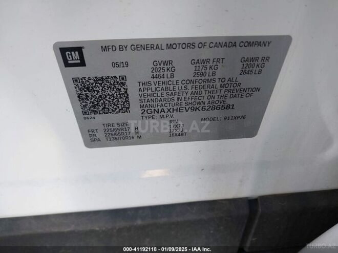 Chevrolet Equinox 2019, 151,278 km - 1.5 l - Şəmkir