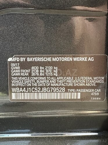 BMW 430 2018, 130,000 km - 2.0 l - Bakı