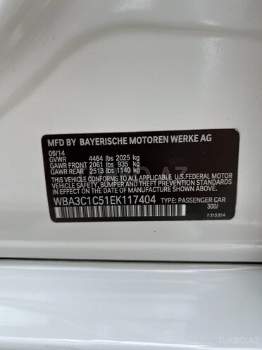 BMW 328 2014, 260,000 km - 2.0 л - Bakı