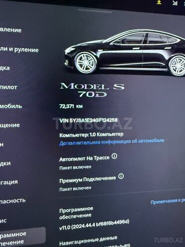 Tesla Model S 2016, 72,000 km - 0.1 l - Bakı
