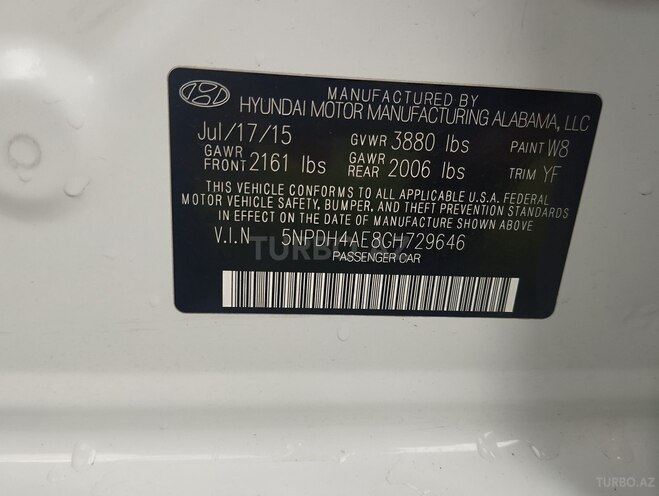 Hyundai Elantra 2015, 133,576 km - 1.8 l - Bakı
