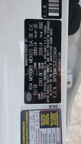 Kia Forte 2018, 121,000 km - 2.0 l - Bakı