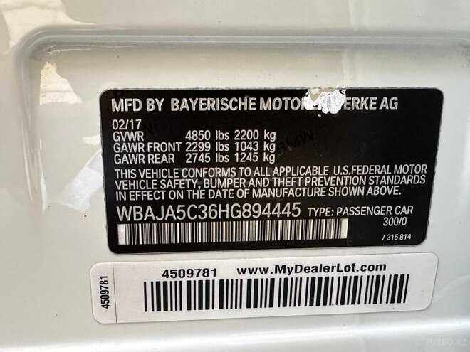 BMW 530 2017, 257,495 km - 2.0 l - Bakı