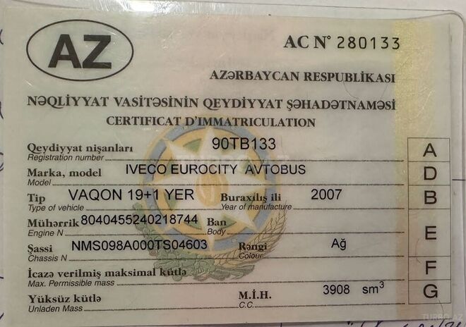 Iveco Otoyol 2007, 365,300 km - 3.9 l - Bakı