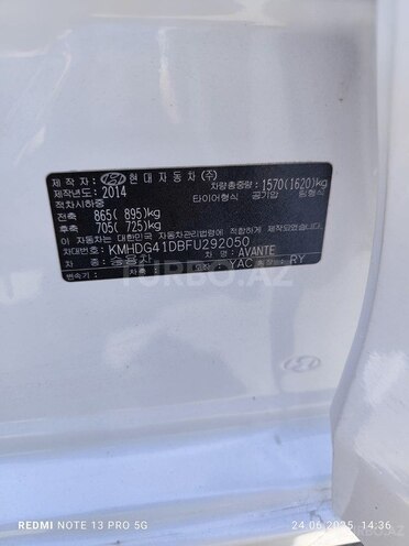 Hyundai Elantra 2014, 152,400 km - 1.6 l - Bakı