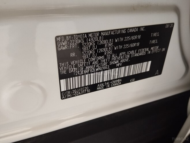 Toyota RAV4 2020, 89,000 km - 2.5 l - Bakı
