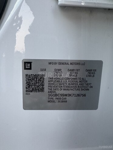 Chevrolet Cruze 2019, 123,000 km - 1.4 l - Bakı