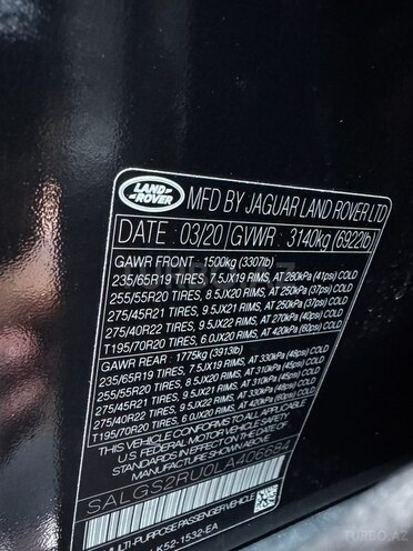 Land Rover Range Rover 2020, 120,701 km - 3.0 l - Bakı