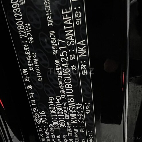 Hyundai Santa Fe 2016, 142,000 km - 2.0 l - Sumqayıt
