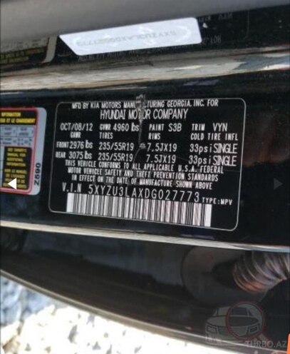 Hyundai Santa Fe 2012, 147,000 km - 2.0 l - Gəncə