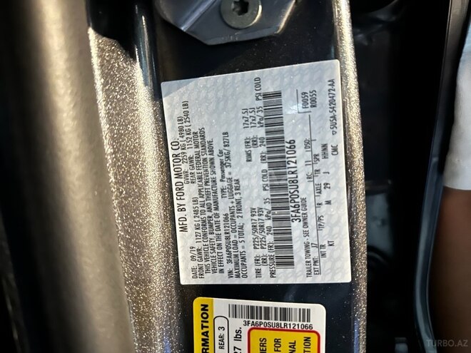 Ford Fusion (North America) 2019, 77,000 km - 2.0 l - Bakı