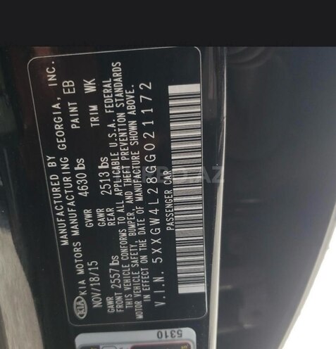 Kia Optima 2015, 123,000 km - 2.0 l - Bakı