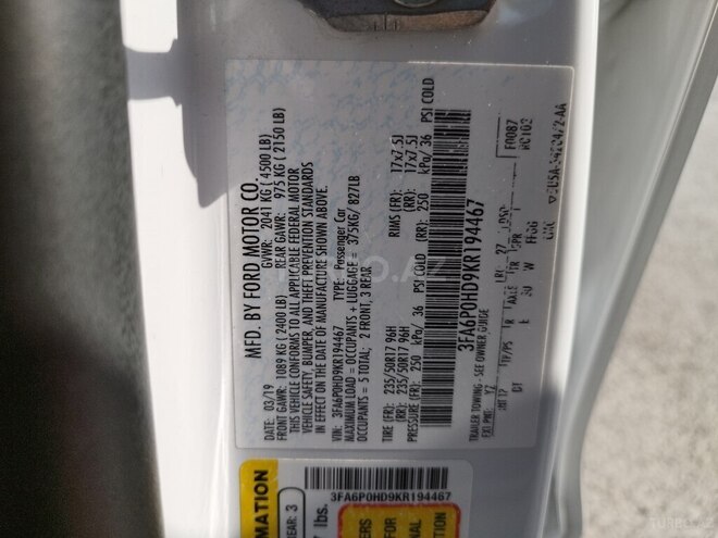 Ford Fusion (North America) 2019, 144,841 km - 1.5 л - Bakı