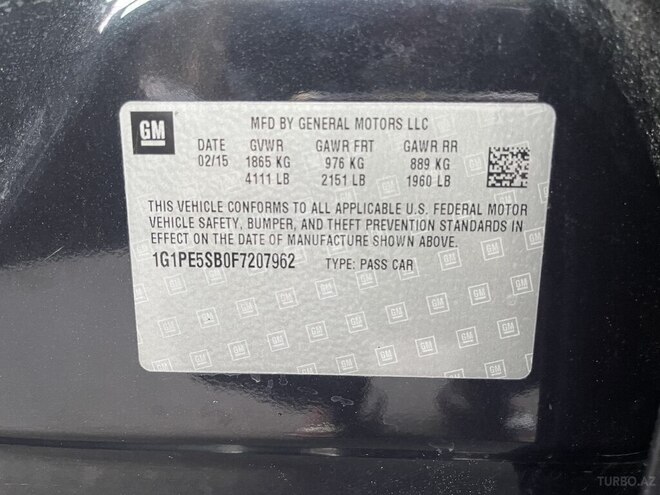 Chevrolet Cruze 2015, 287,200 km - 1.4 l - Bakı
