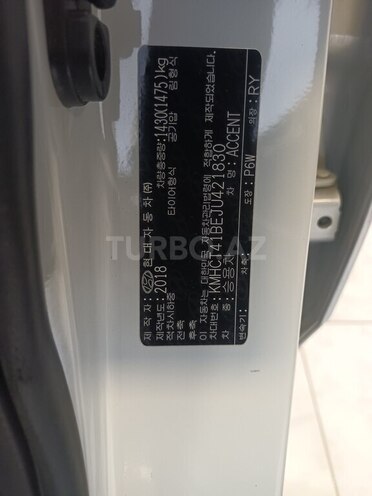 Hyundai Accent 2018, 83,700 km - 1.4 l - Bakı