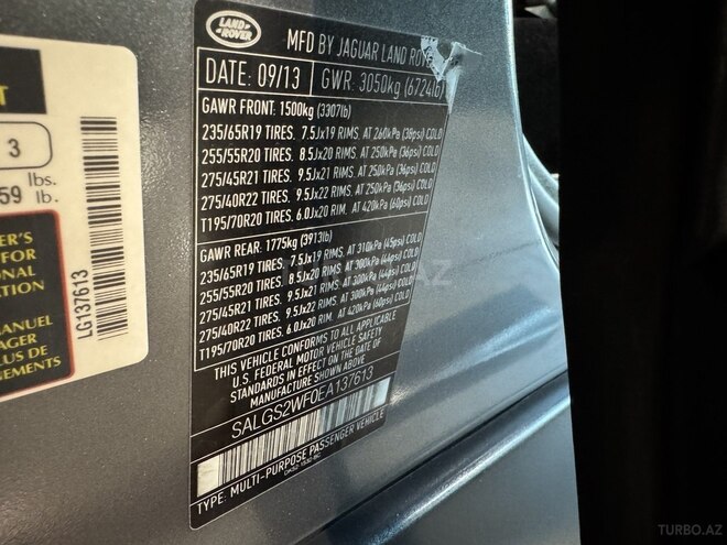Land Rover Range Rover 2013, 199,000 km - 3.0 l - Bakı