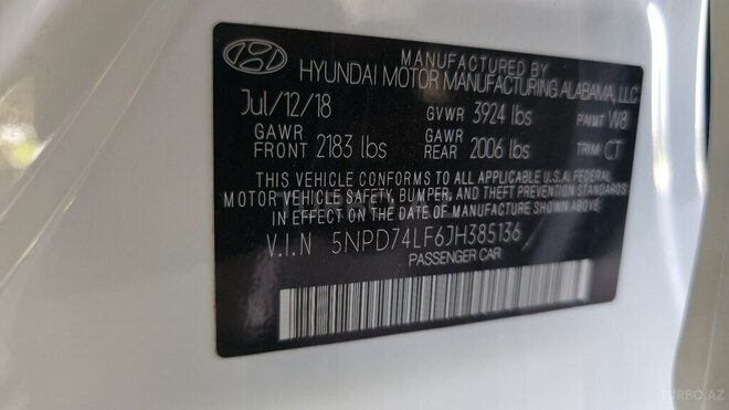 Hyundai Elantra 2018, 62,000 km - 2.0 l - Bakı