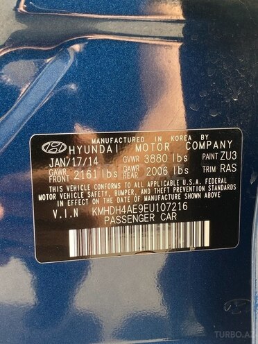Hyundai Elantra 2014, 105,000 km - 1.8 l - Bakı