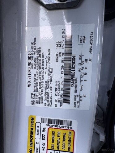 Ford Fusion (North America) 2018, 142,404 km - 1.5 л - Bakı