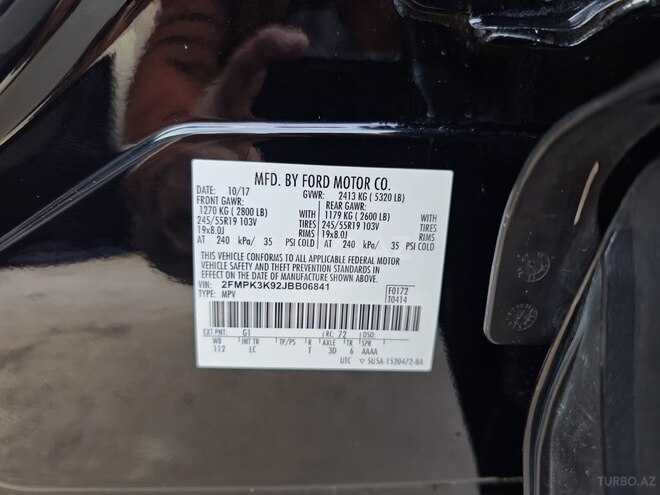 Ford Edge 2017, 185,000 km - 2.0 l - Bakı