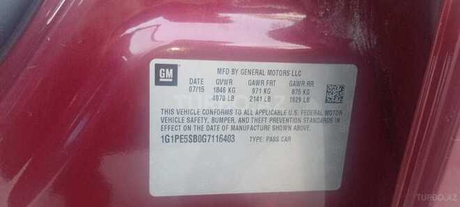 Chevrolet Cruze 2015, 285,000 km - 1.4 л - Bakı