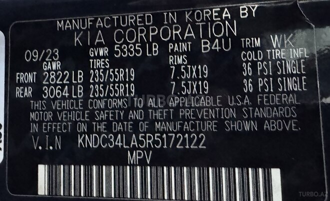 Kia EV6 2023, 13,400 km - 0.0 л - Bakı