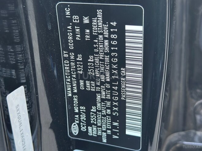 Kia K5 2019, 59,800 km - 1.6 л - Bakı