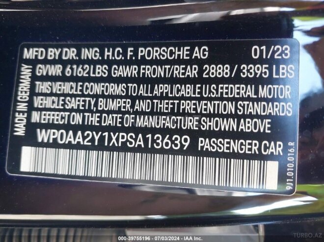 Porsche Taycan 2023, 12,000 km - 0.0 l - Bakı
