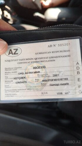 Opel Astra 2001, 555,000 km - 1.6 л - Bakı