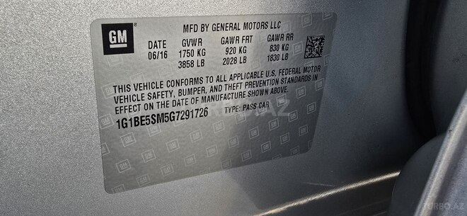 Chevrolet Cruze 2016, 132,482 km - 1.4 l - Bakı