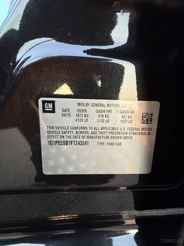 Chevrolet Cruze 2015, 158,000 km - 1.4 l - Bakı