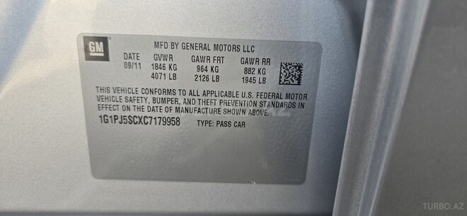 Chevrolet Cruze 2011, 238,000 km - 1.4 l - Bakı