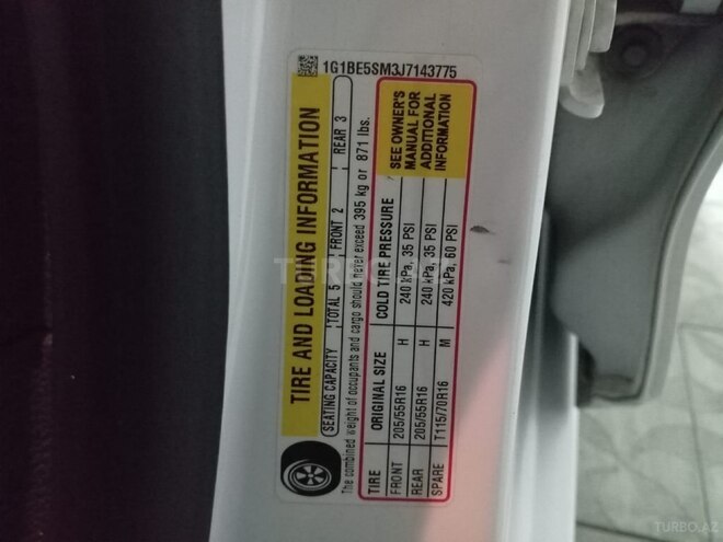 Chevrolet Cruze 2017, 170,000 km - 1.4 л - Zaqatala