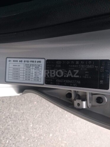 Kia K5 2016, 102,000 km - 2.0 l - Bakı