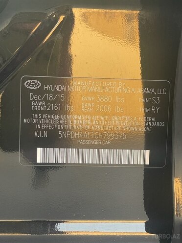 Hyundai Elantra 2015, 131,800 km - 1.8 l - Bakı