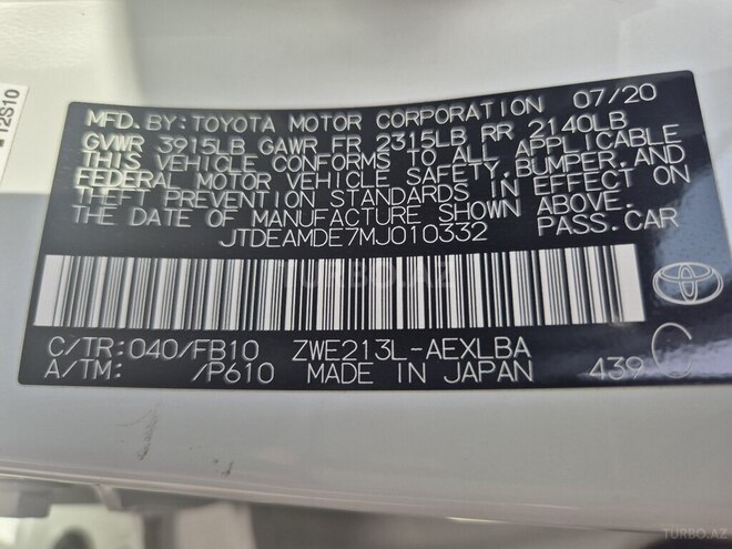 Toyota Corolla 2020, 70,000 km - 1.8 l - Bakı