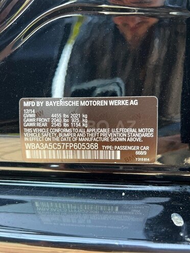 BMW 328 2014, 284,000 km - 2.0 l - Bakı