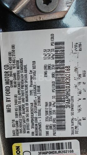 Ford Fusion (North America) 2018, 87,000 km - 1.5 л - Bakı