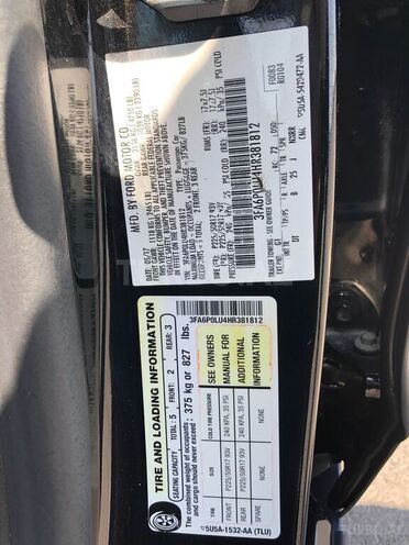 Ford Fusion (North America) 2017, 182,000 km - 2.0 л - Bakı