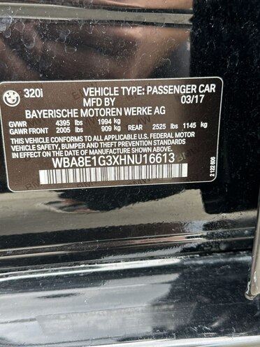 BMW 320 2017, 168,000 km - 2.0 l - Gəncə